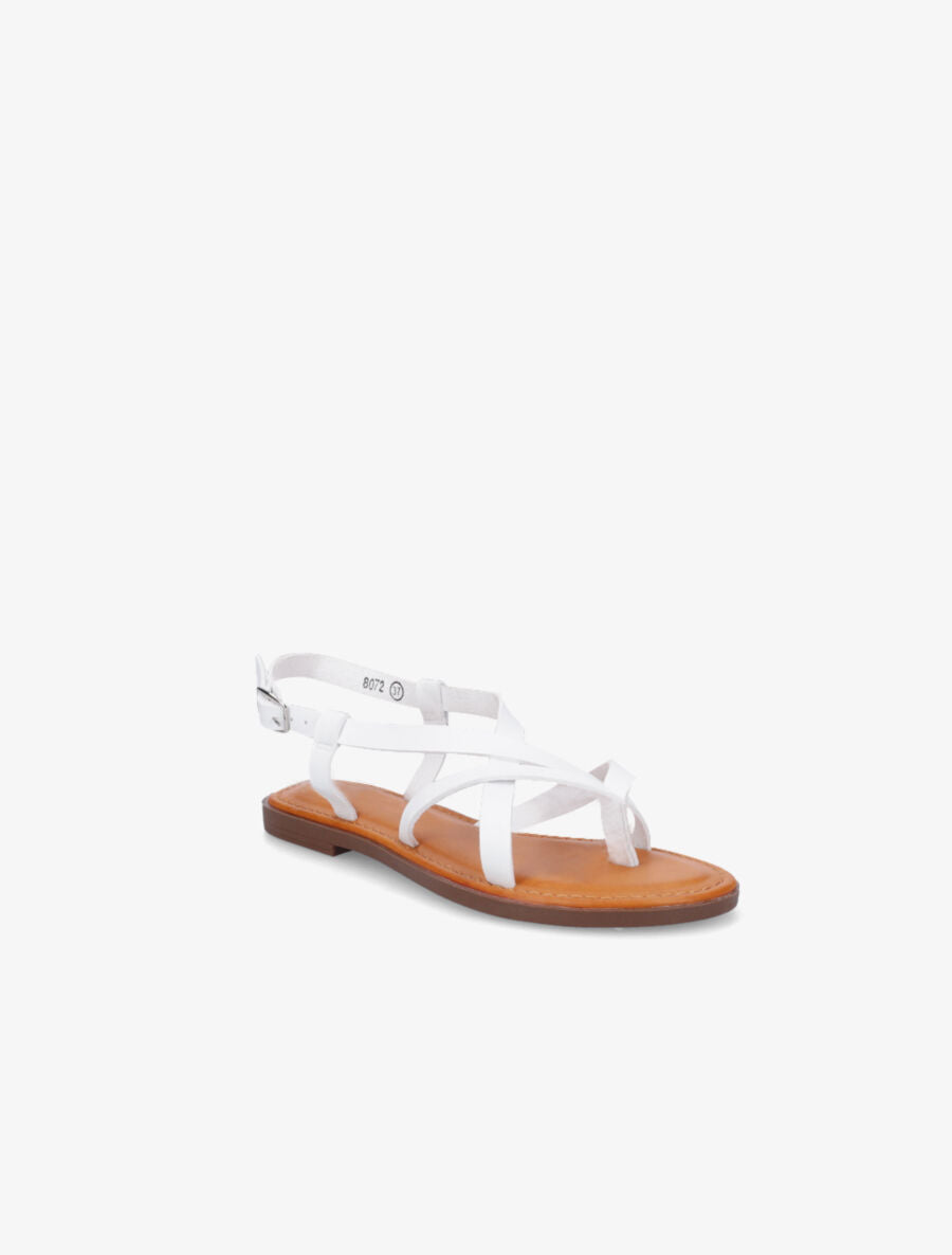 Nu-pieds en simili - Blanc - 2