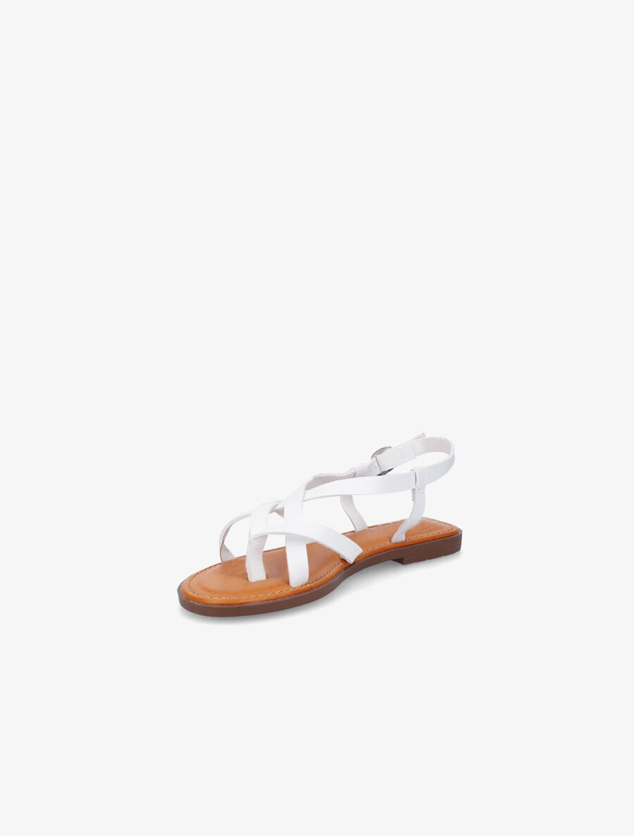 Nu-pieds en simili - Blanc - 3