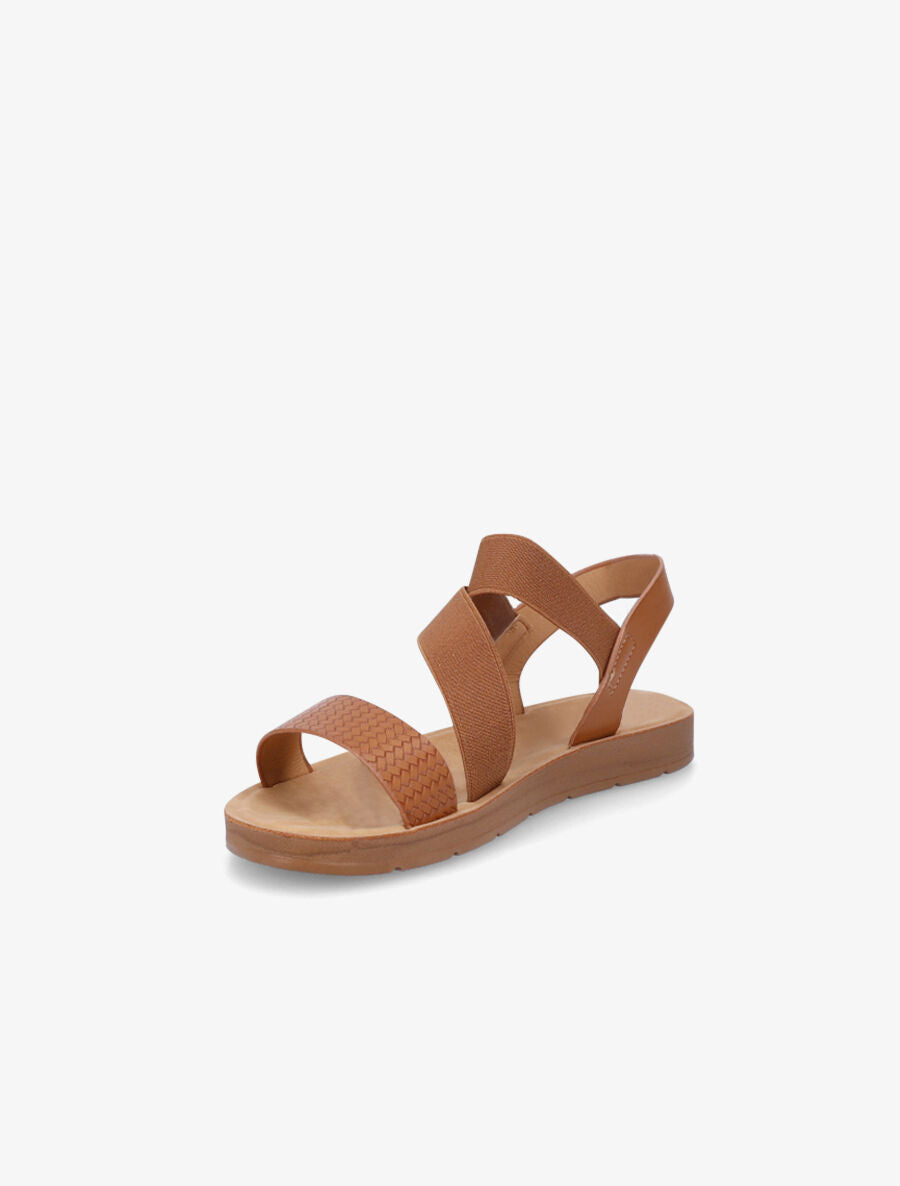 Nu-pieds élastiqués - Camel - 3