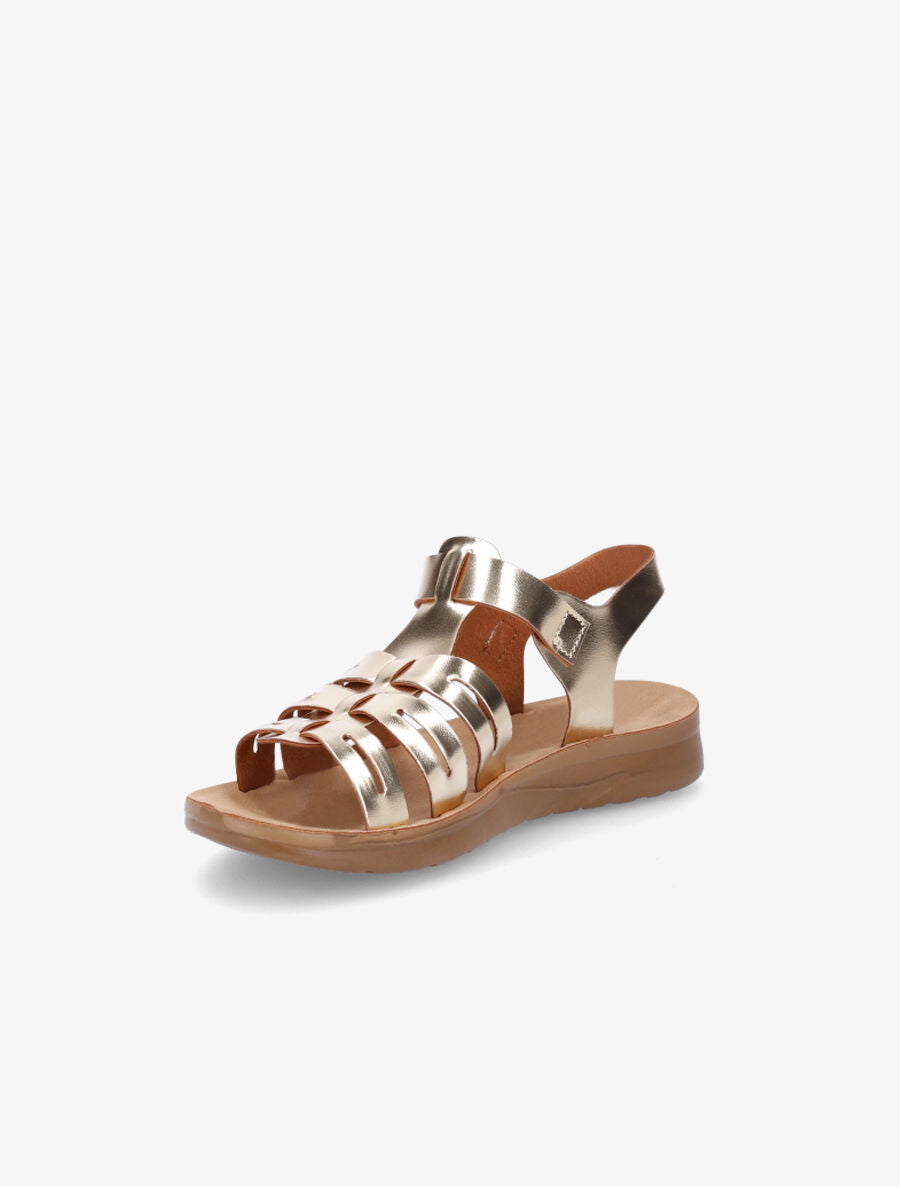 Nu-pieds style spartiates - Or - 3