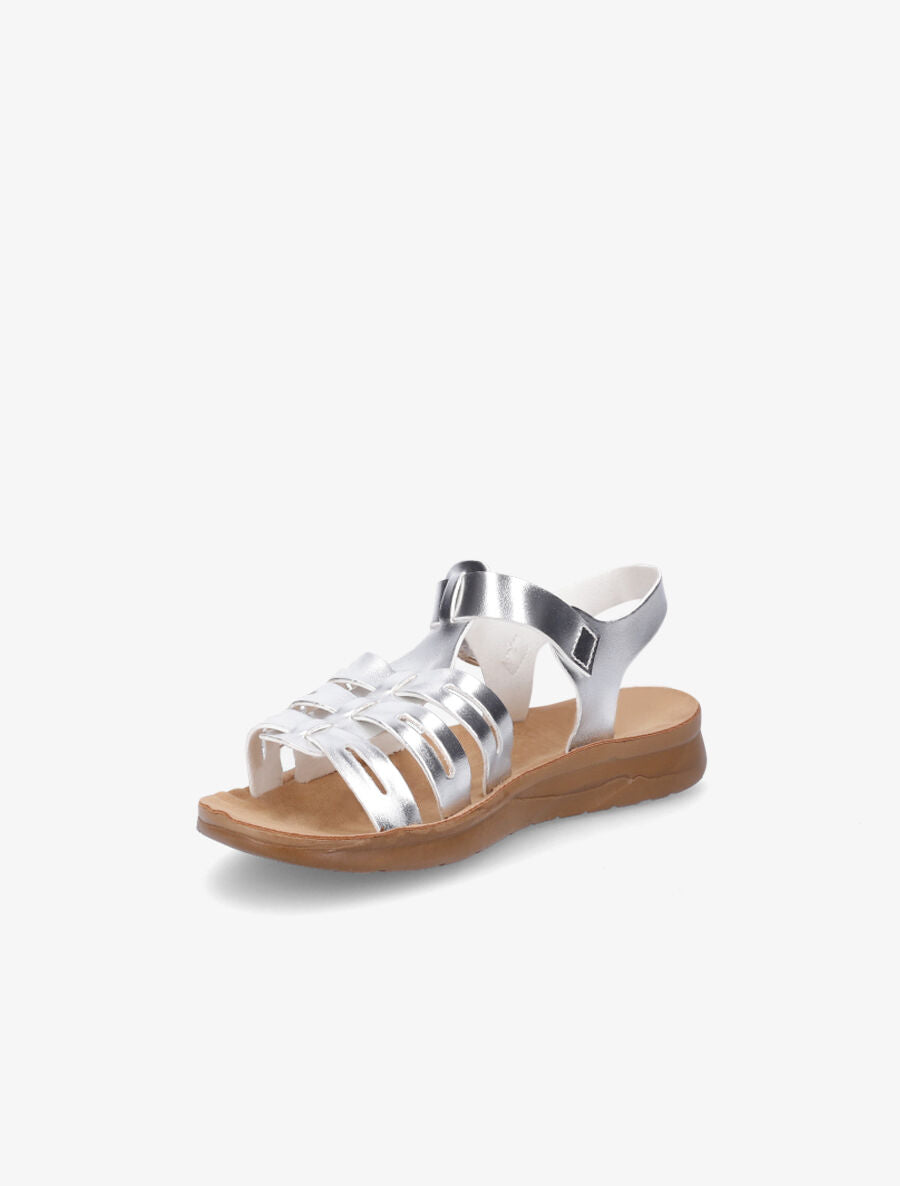 Nu-pieds style spartiates - Argent - 3