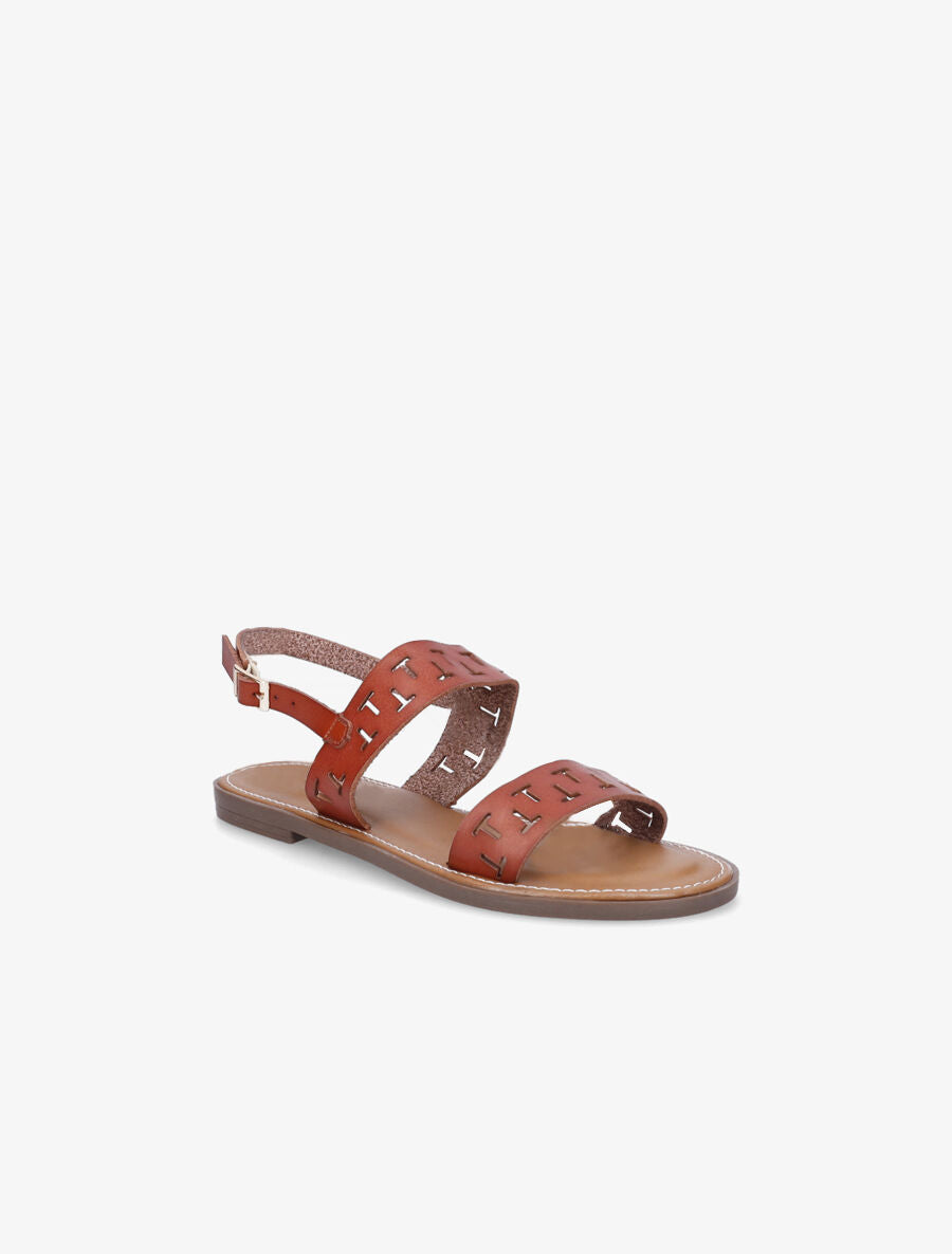 Nu-pieds à brides fantaisies - Marron - 2