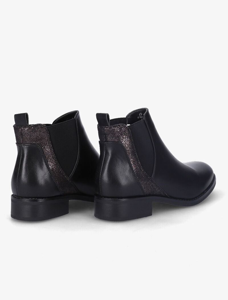 Chelsea boots à détail pailleté - Noir - 4