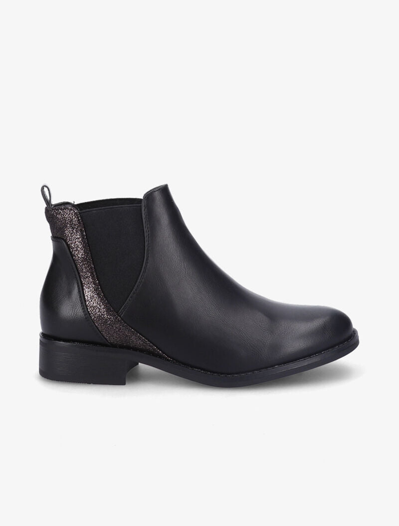 Chelsea boots à détail pailleté - Noir - 1