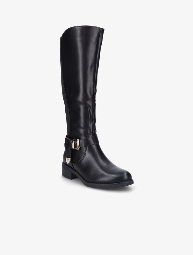 Bottes écuyère à bout rond - Noir - 3