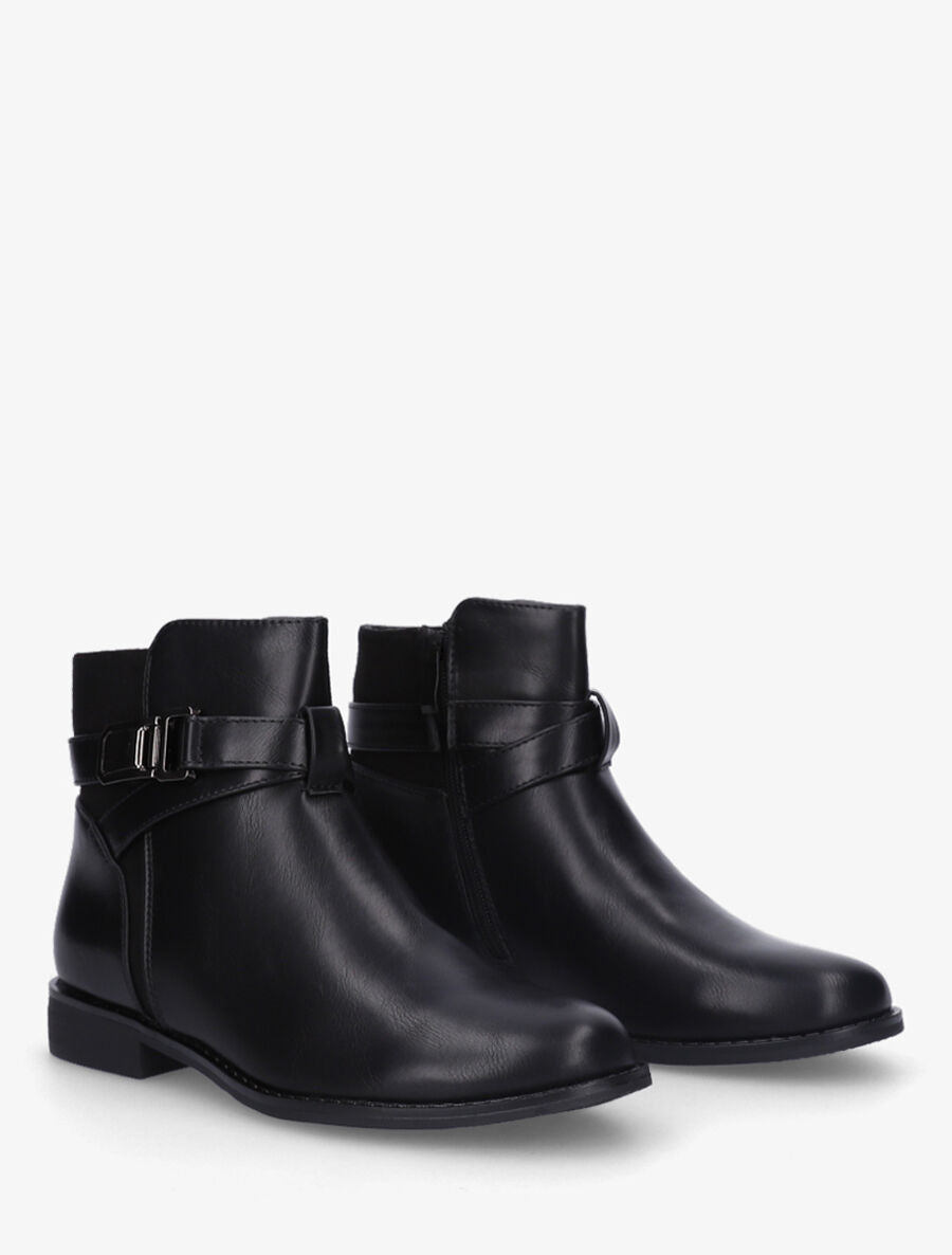 Bottines plates bi-matière - Noir - 4