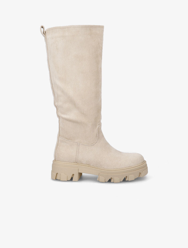 Bottes en suédine - Beige - 2