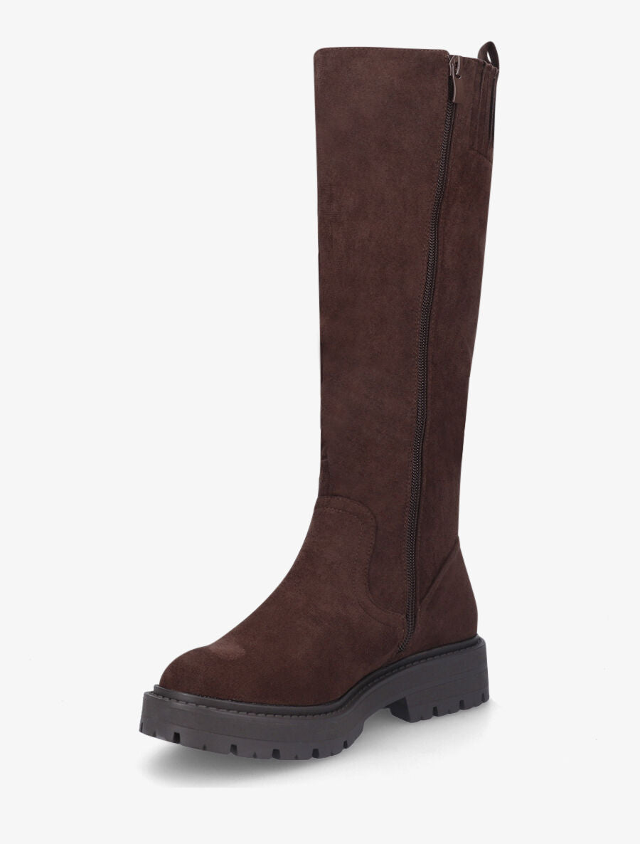 Bottes en suédine - Marron - 3