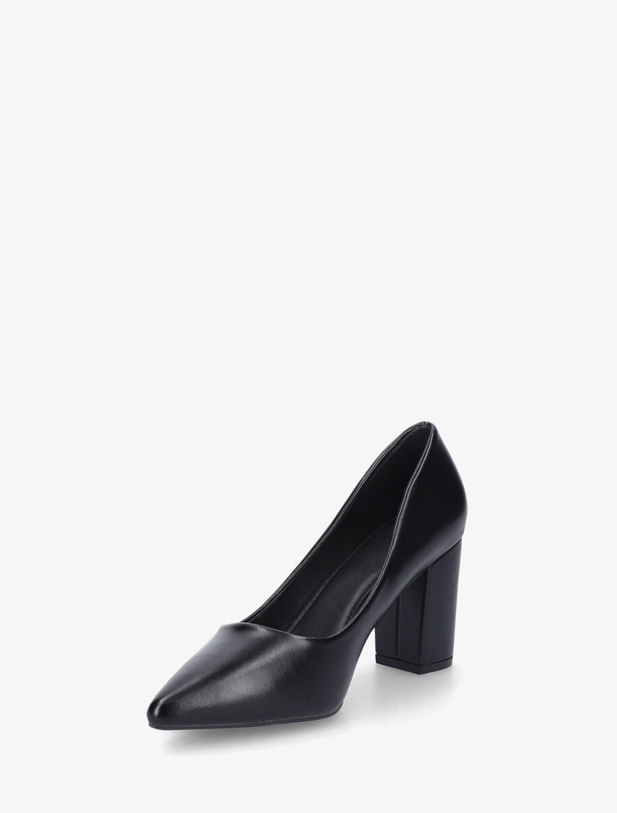 Escarpins pointus talon carré - Noir - 3