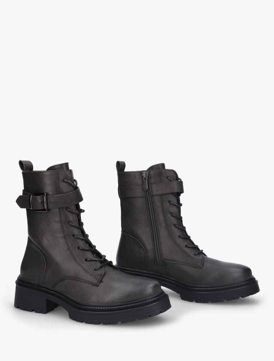 Rangers à boucle en simili - Kaki - 4