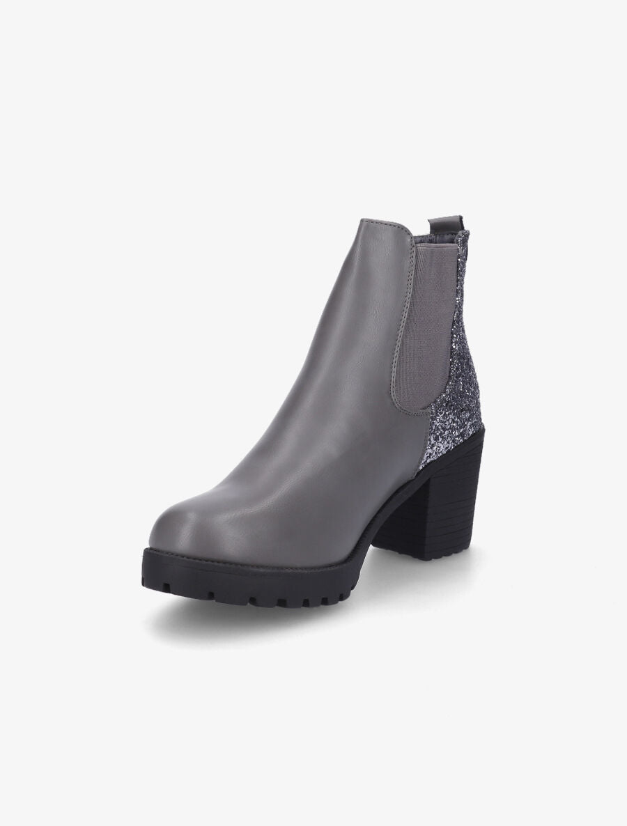 Chelseas à paillettes noir - gris - 3