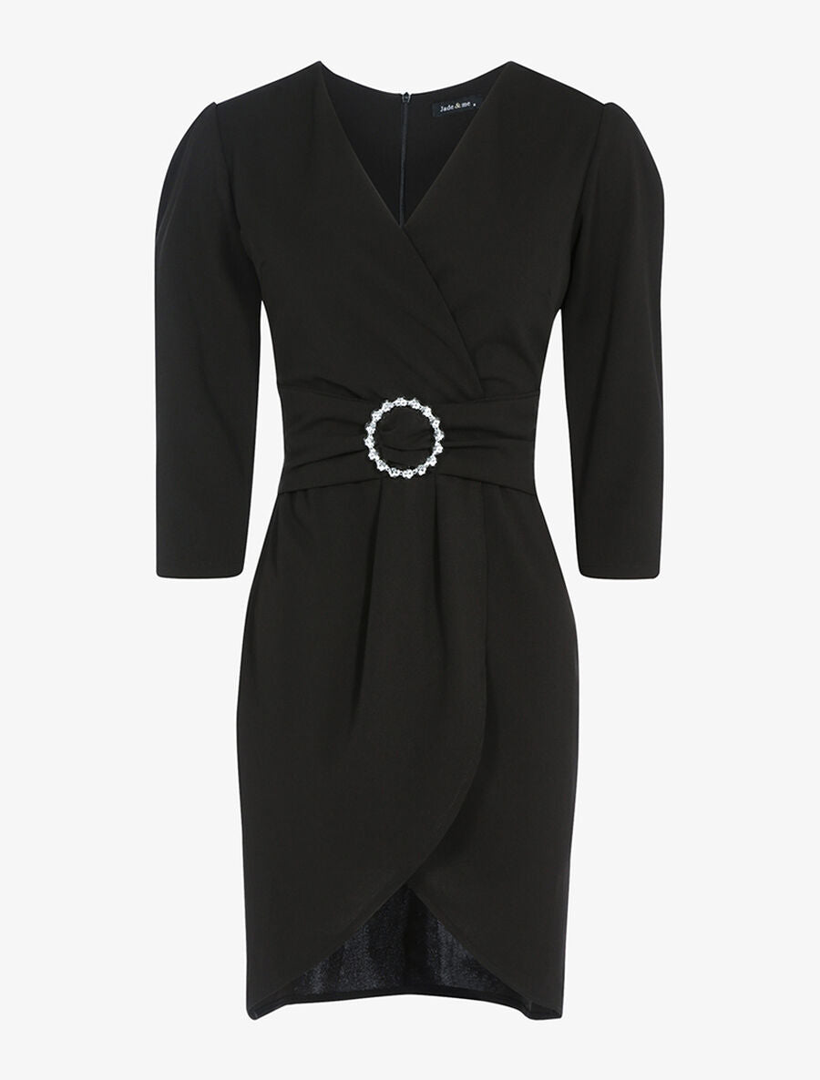 Robe buste ample à boucle - Noir - 1
