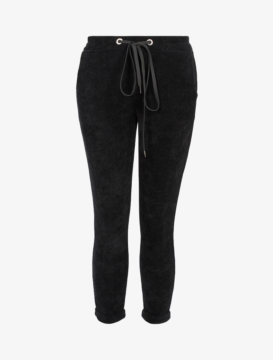 Pantalon 7/8 en velours côtelé - Noir - 1