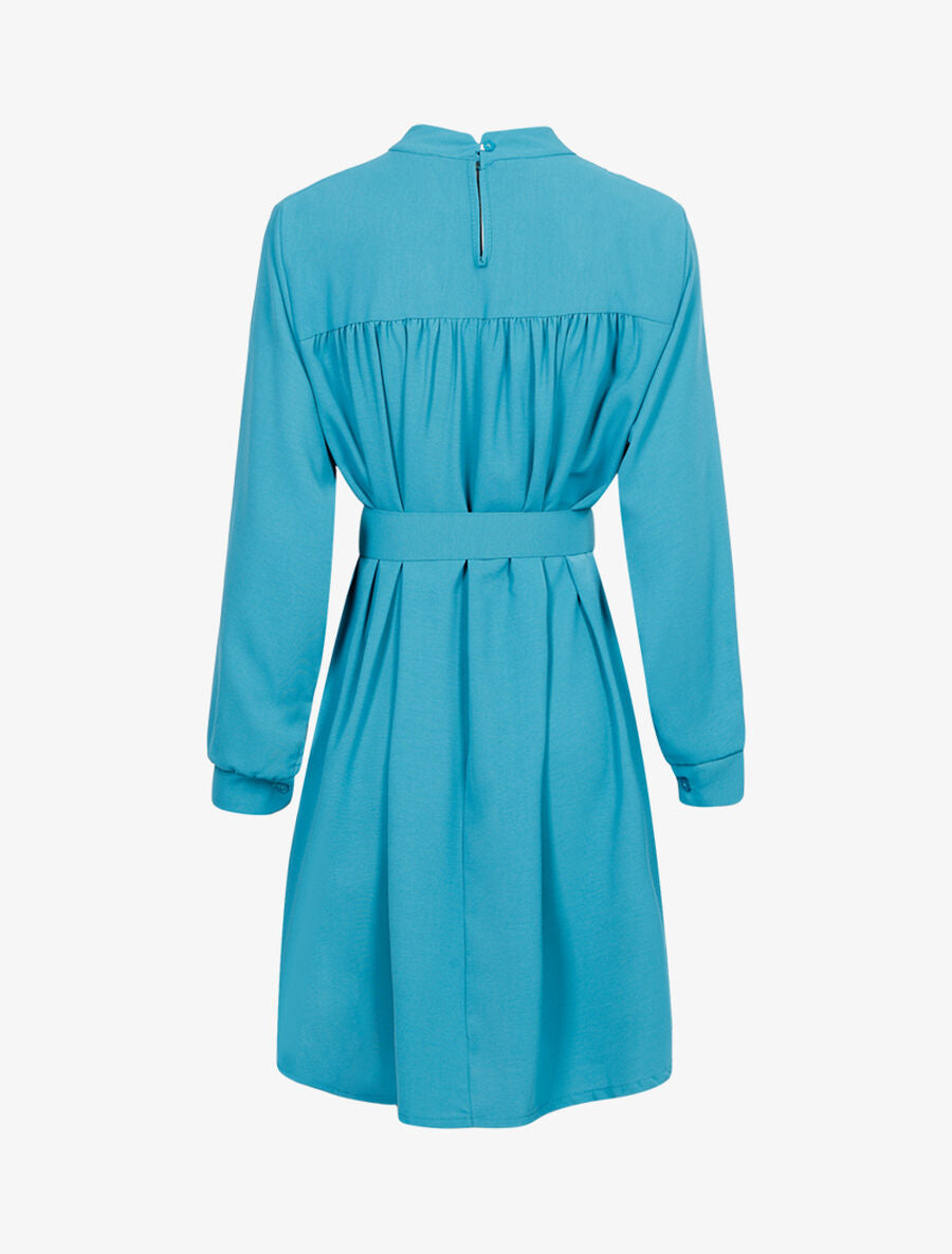 Robe ample ceinturée - Turquoise - 2