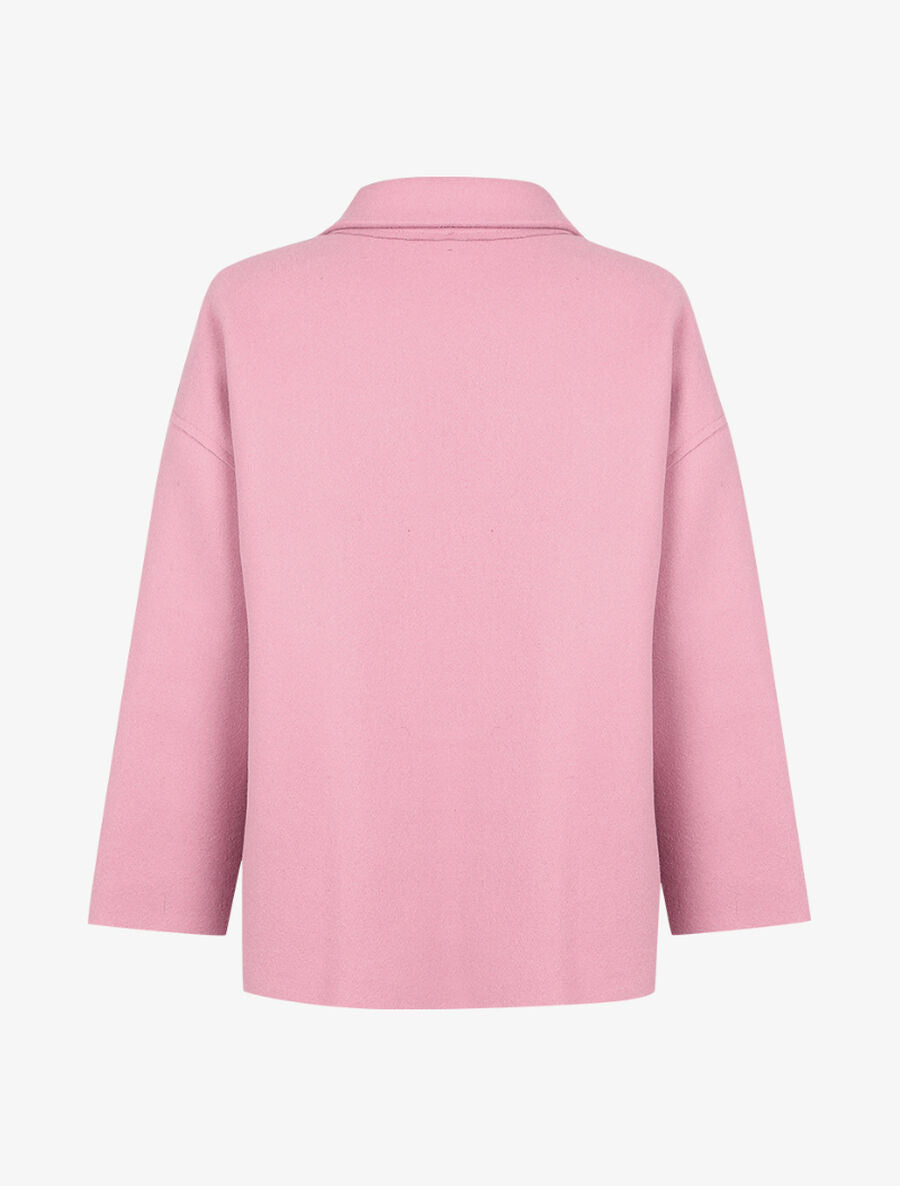 Veste courte à col montant - Rose - 2