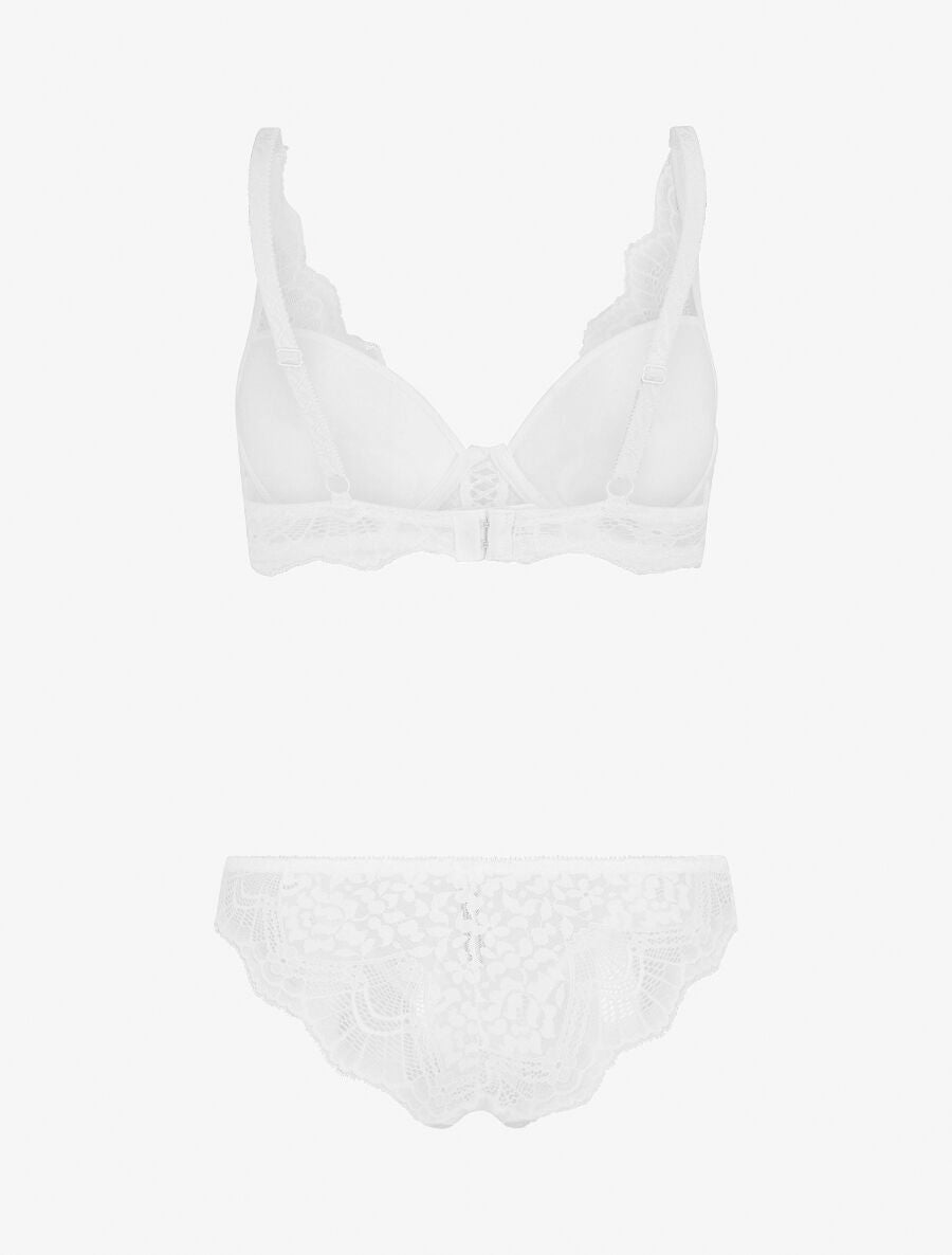 Ensemble emboitant en dentelle - Blanc - 2