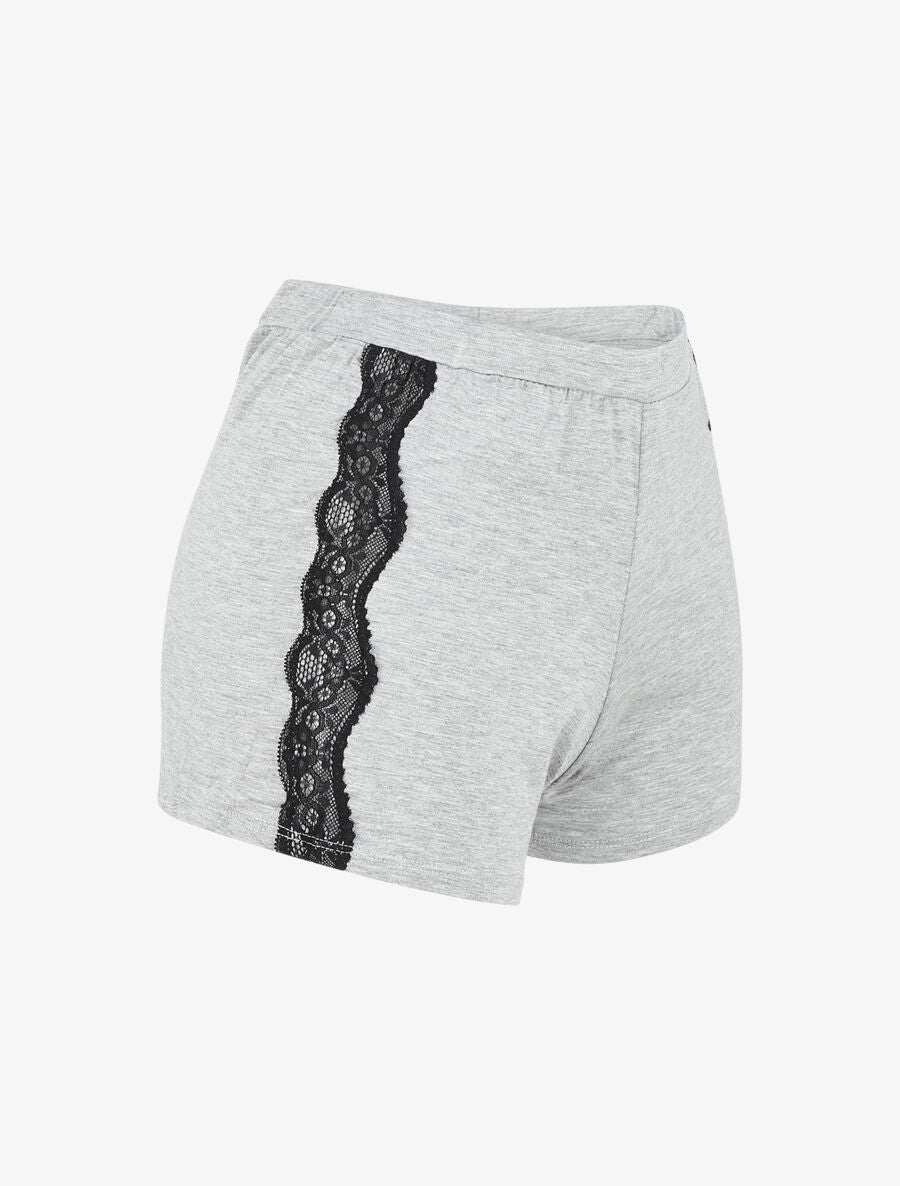 Ensemble pyjama en dentelle - Gris clair - 5