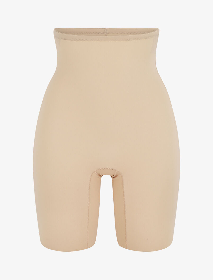 Short gainant taille haute - Beige - 1