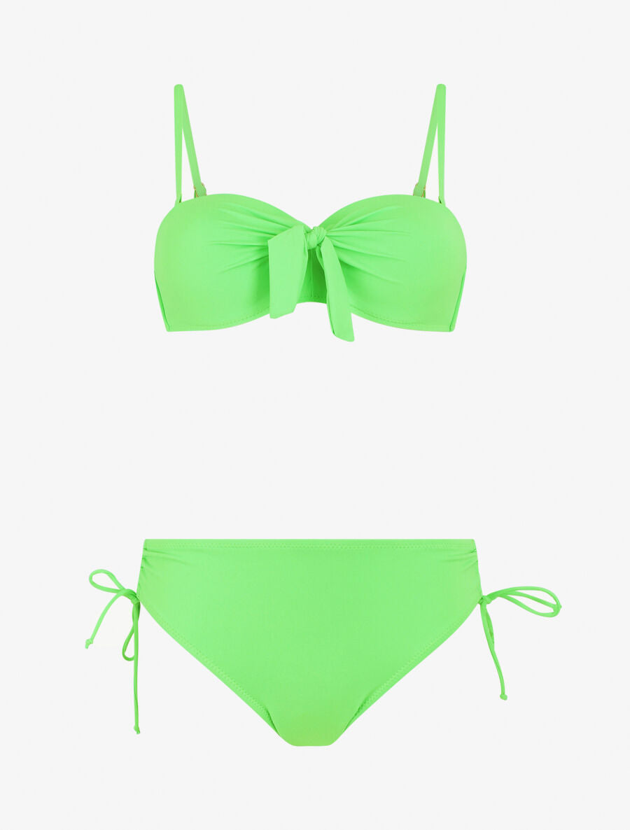Bikini à noeud - Vert fluo - 3