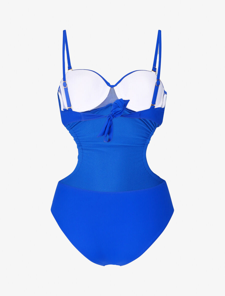 Trikini uni torsadé - Bleu électrique - 2