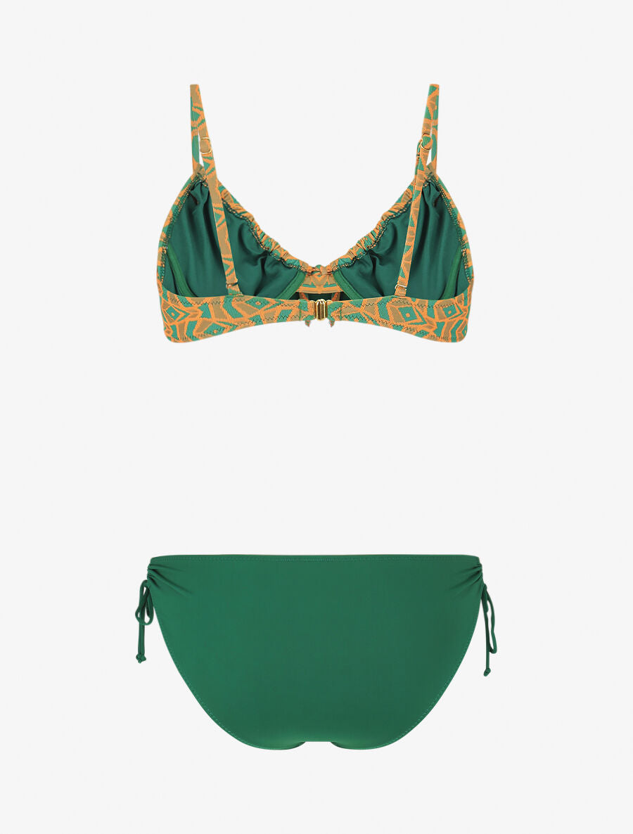 Bikini à imprimé graphique - Vert - 2