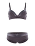 Ensemble SG et culotte à bord satiné - anthracite - 1