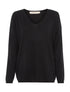 Pull basique dos liseré dentelle - noir - 1