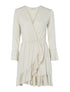 Robe effet portefeuille bas volanté - beige clair - 1