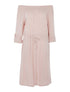 Robe fluide épaules nues - rose pâle - 1