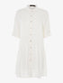 Robe chemise bas volanté asymétrique - blanc - 1