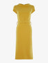 Robe droite à col tombant - moutarde - 1