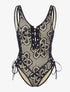 Monokini effet crochet - noir - 1