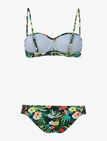 Bikini torsadé jungle - noir - 2