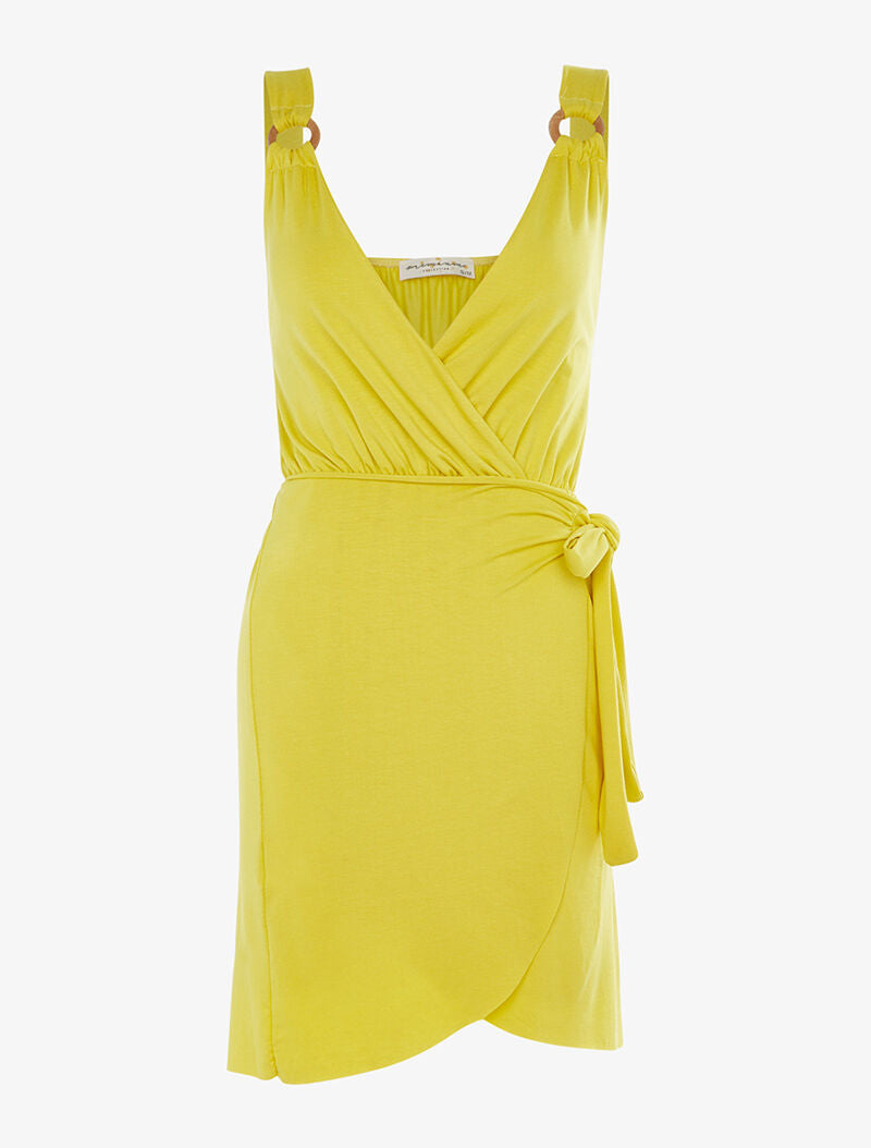 Tunique cache-coeur sans manches - jaune vif - 3