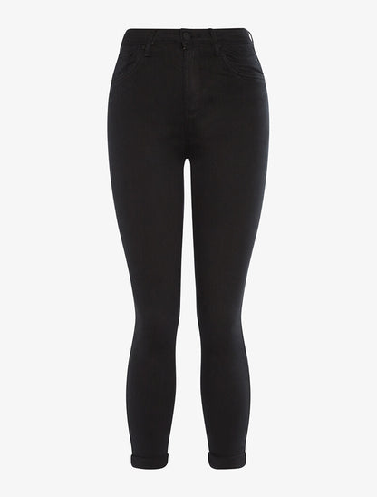 Jean 7/8 básico liso - negro