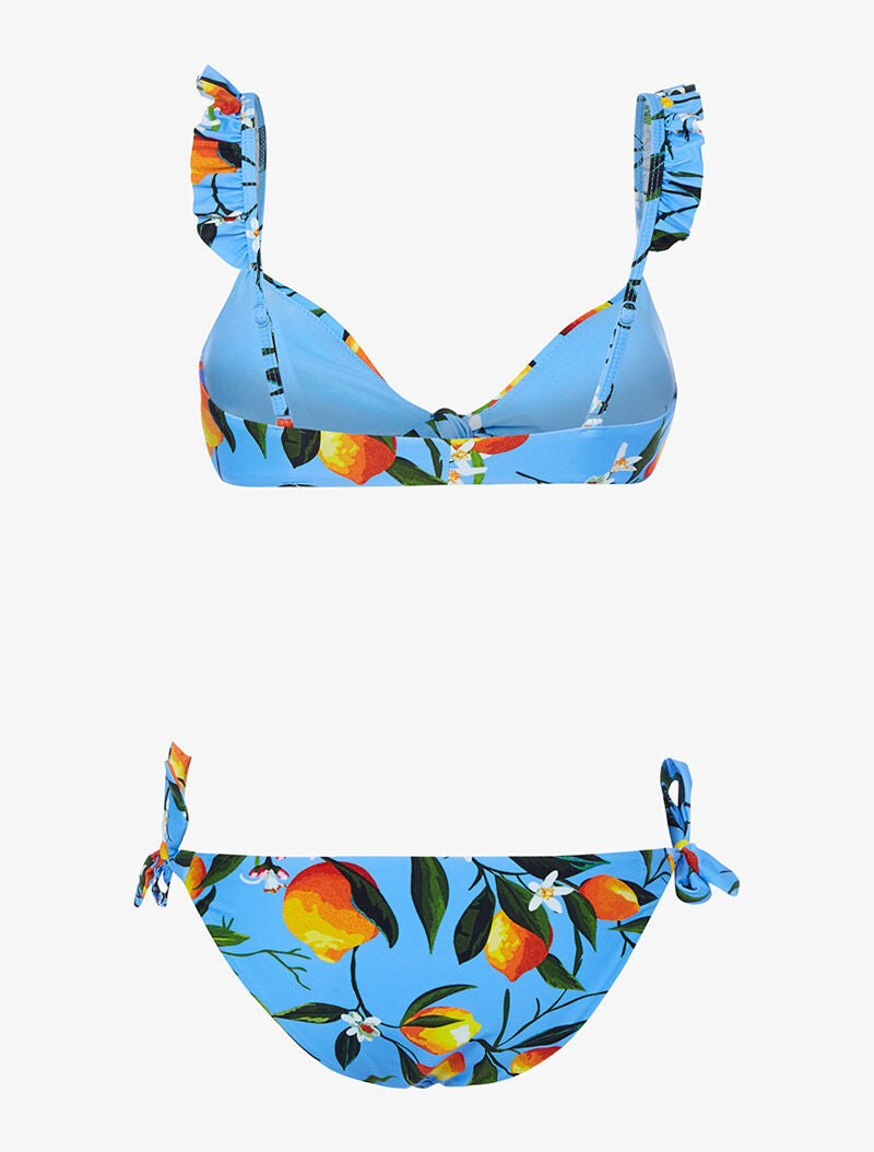 Bikini à imprimé citrons - bleu ciel - 2