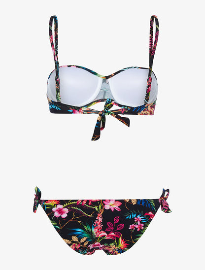 Bikini imprimé tropical - noir - 2