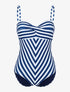 Monokini à rayures - marine - 1