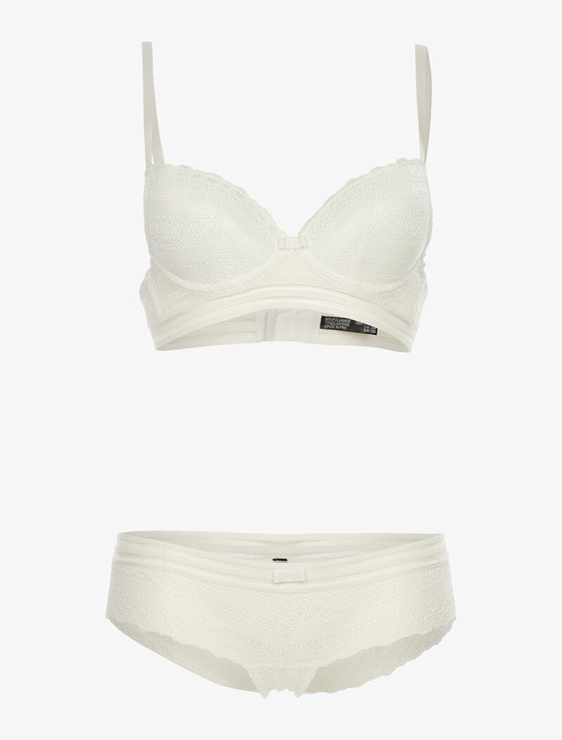 Ensemble SG et shorty à lignes graphiques - blanc - 3