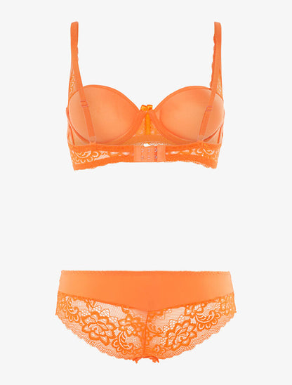 Ensemble emboîtant bi matière - orange - 2