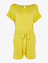 Combishort ceinturé fluide - jaune - 1