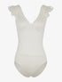 Body fin bretelles en dentelle - blanc - 1