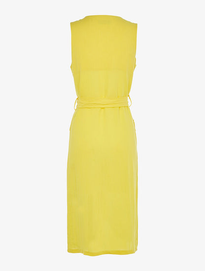 Robe longue légère à zip - jaune - 2