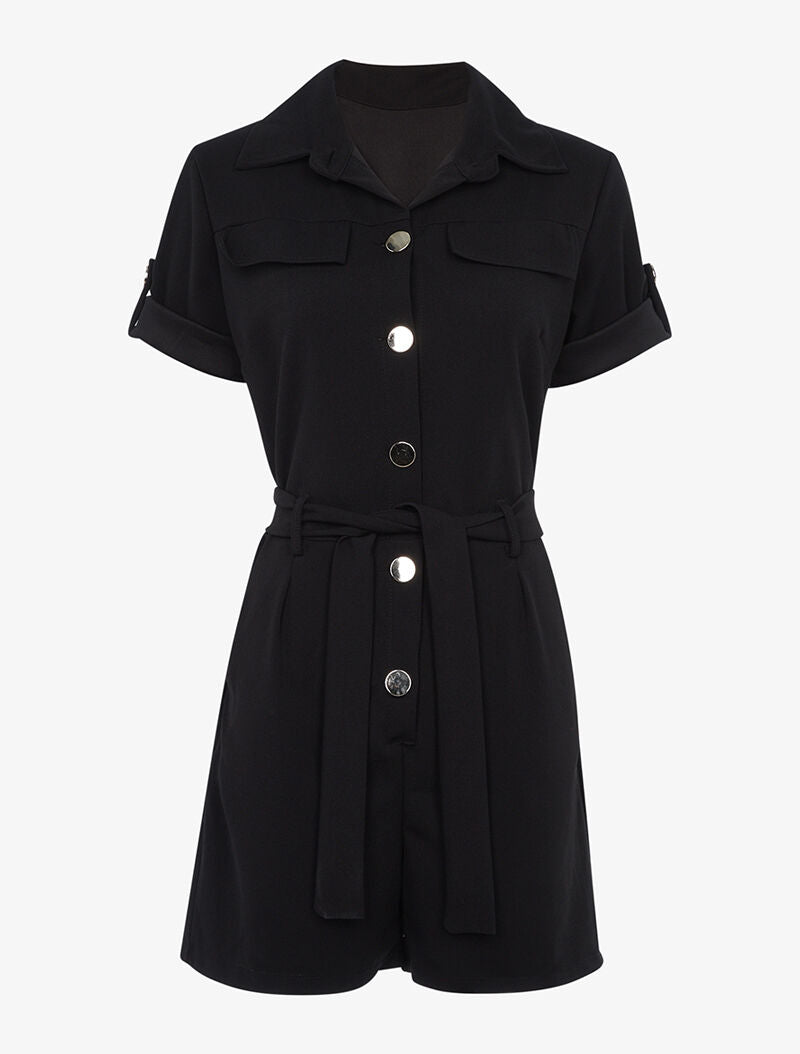 Combishort officier boutonné - noir - 3