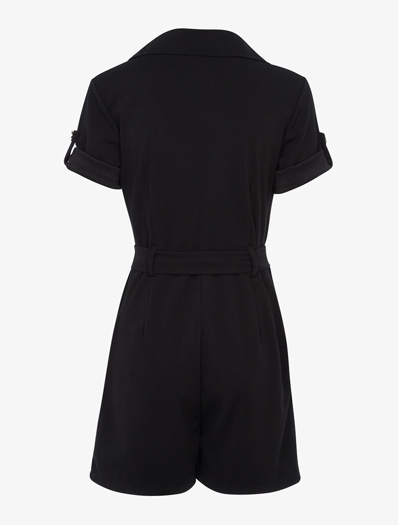 Combishort officier boutonné - noir - 2