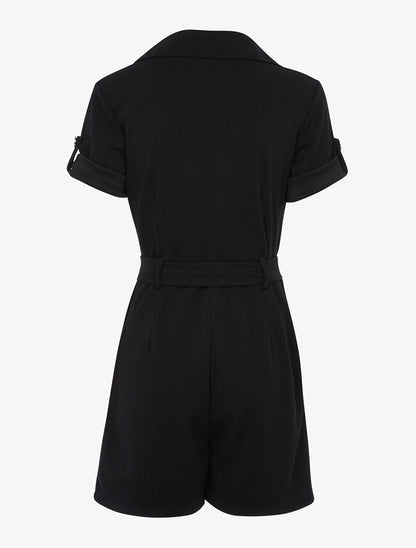Combishort officier boutonné - noir - 2