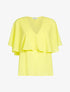 Top style cape en voile fin - jaune - 3