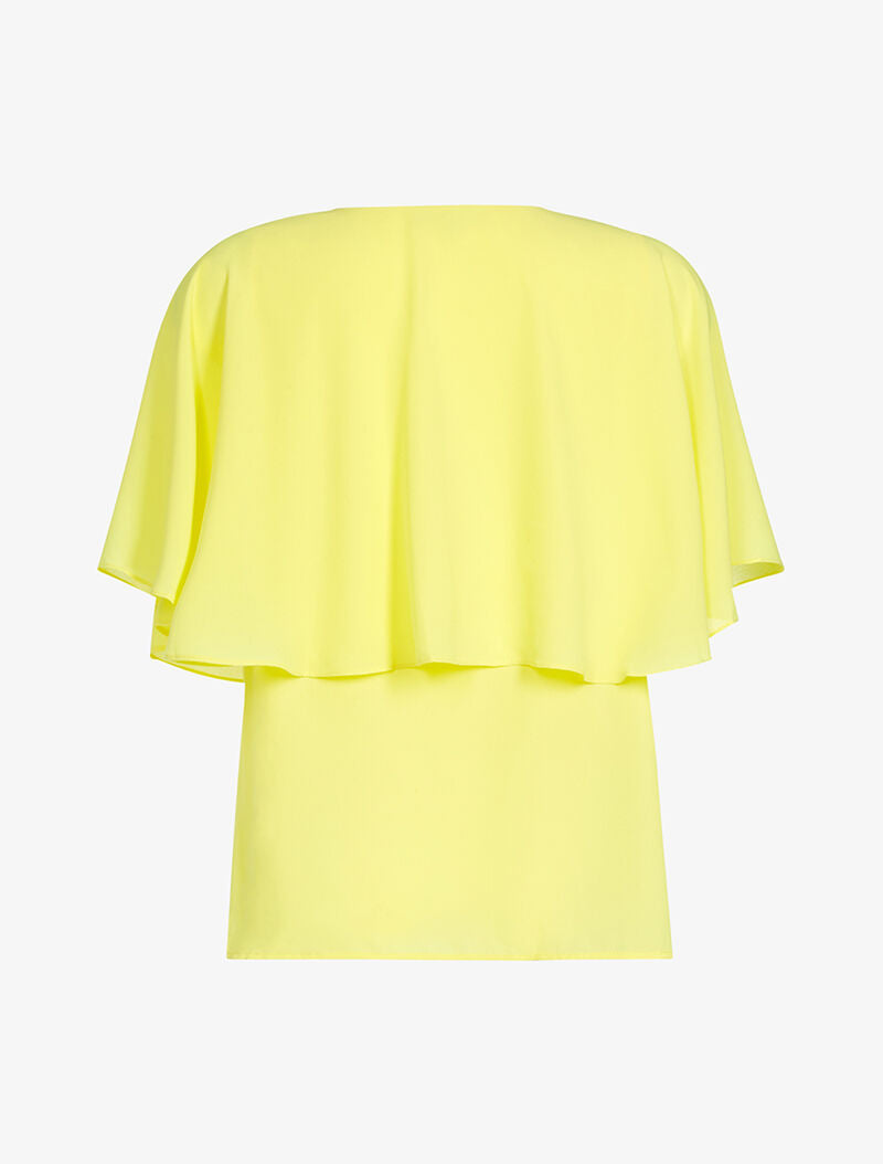Top style cape en voile fin - jaune - 2