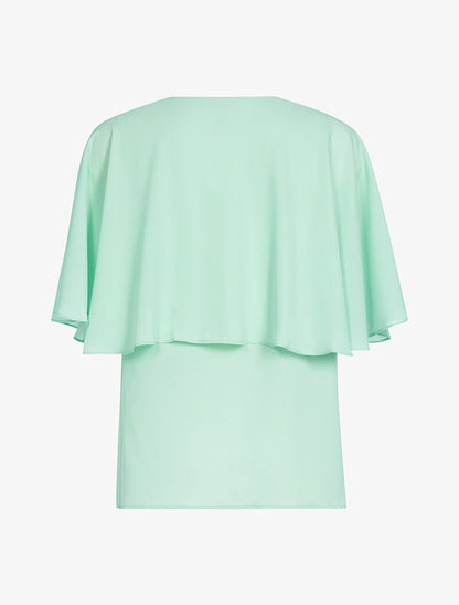 Top style cape en voile fin - vert d&