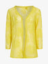Gilet ajouré en crochet - jaune - 3